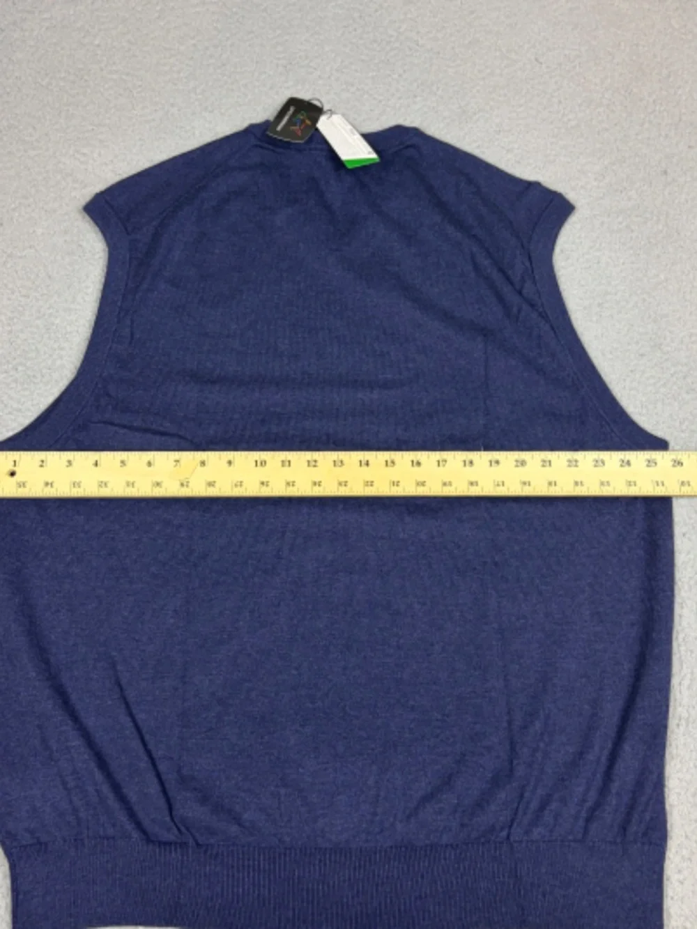 Greg Norman Sweater Vest Men's 3XL Blue Short Sleeve V-Neck Golf Stretch NWT